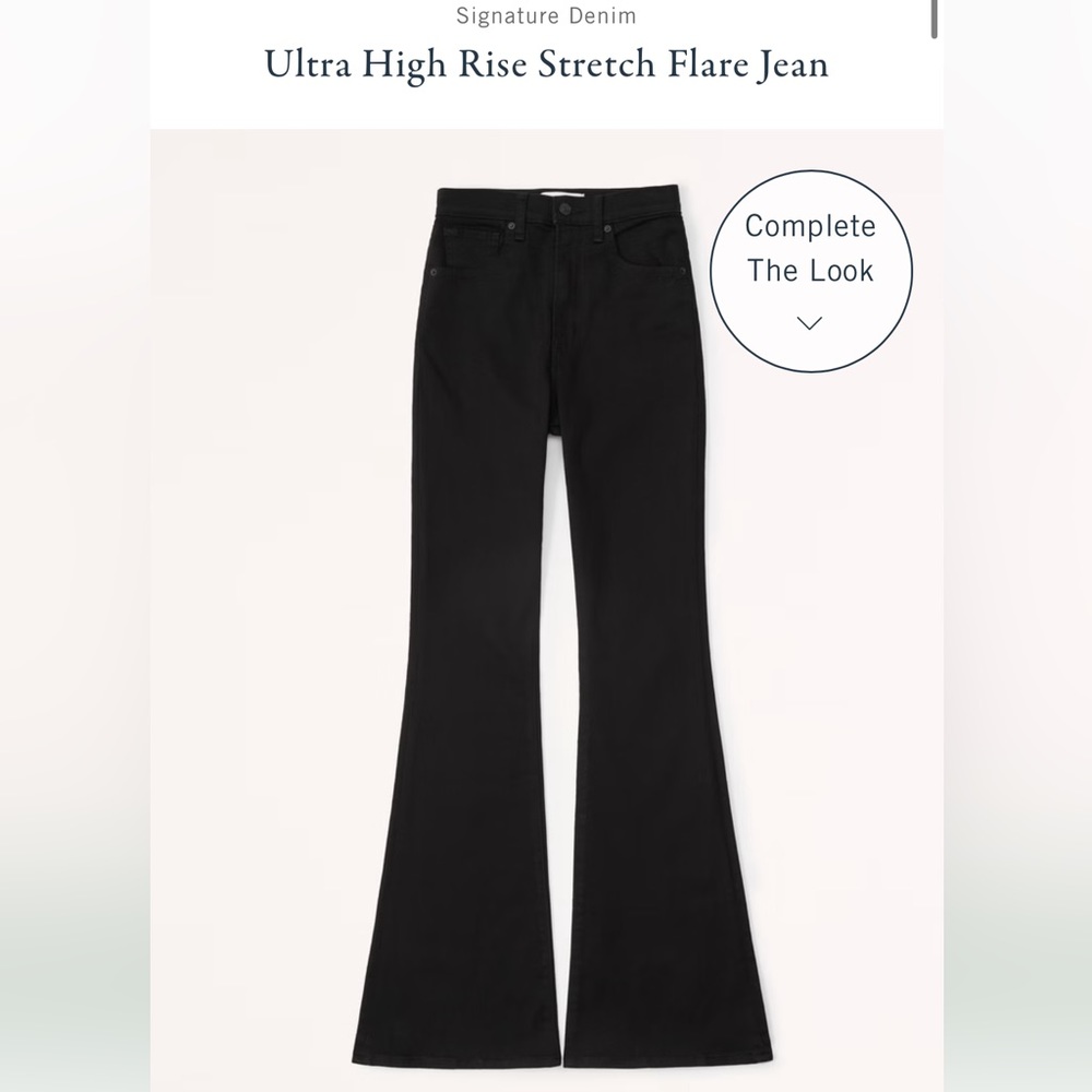 A&F Ultra High Rise Flare Jean | Black